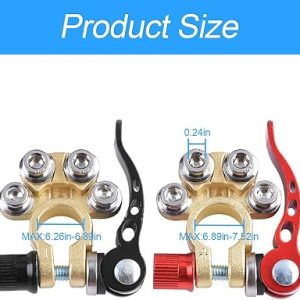 Moly Magnolia 2PCS Car Battery Terminal Connectors with Fiber Washer - Image 4