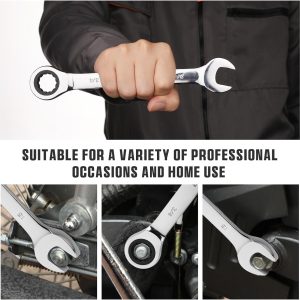 GRENPRO 22PC Ratcheting Wrench Set SAE&Metric Combination Open End Wrenches - Image 3