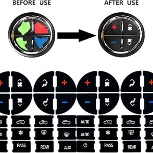 2 Packs AC Dash Button Repair Kit -Compatible with Chevy, Best for Fixing Ruined Faded A/C Control Buttons - Decal Replacement Fits Select 07-14 GM Vehicles - Car SUV Van Truck Accessories - Image 2