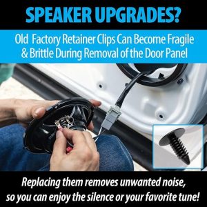 100Pcs Auto Car Fender & Bumper Pro Fastener Clips for GM 1605396, 1595864; Chrysler 6030441; Ford 388577S, W705589-S300 Push Rivets for Splash Shields, Wheel Well, Underbody Panels & More - Image 4