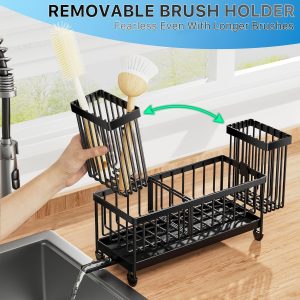 Cisily Sponge Holder for Kitchen Sink, Sink Organizer with Brush Holder - Image 4